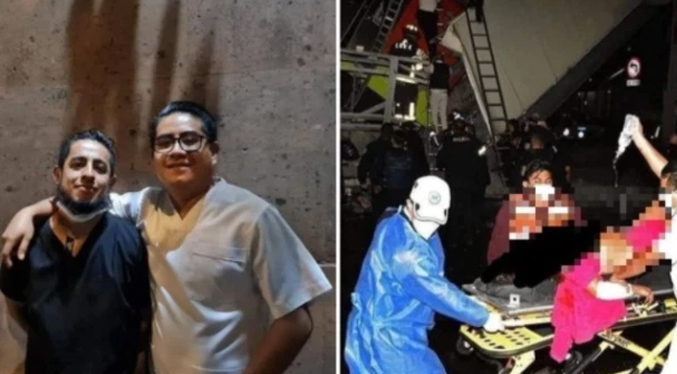 Dos enfermeros salieron ilesos del metro de México y ayudaron a salvar vidas